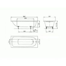 Стальная ванна Kaldewei Saniform Plus 180x80 см (112800010001)