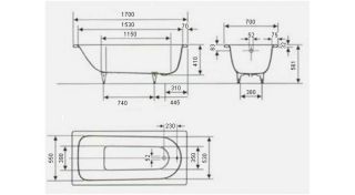 Стальная ванна Kaldewei Saniform Plus 170x70 см (111800013001)