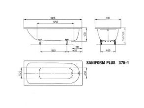 Стальная ванна Kaldewei Saniform Plus 180x80 см (112830000001)