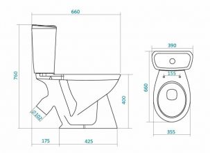 Напольный унитаз Santek Бриз (1.WH20.2.569)