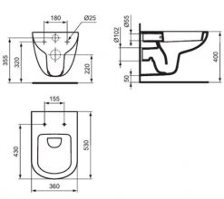Подвесной унитаз Ideal Standard Tempo (T331101)