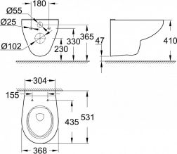 Подвесной унитаз Grohe  (39427000)