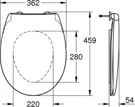 Сиденье для унитаза Grohe Bau Ceramic (39493000)