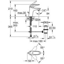 Смеситель для раковины Grohe Eurostyle 2015 Solid хром (23707003)