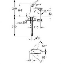 Смеситель для раковины Grohe Eurostyle 2015 Solid хром (23713003)