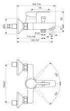 Смеситель для ванны Vidima Logic хром (BA279AA)