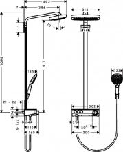 Душевая стойка Hansgrohe Raindance Select E (27127000)