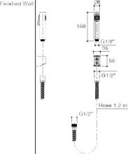 Гигиенический душ Jacob Delafon Cuff (E98100-CP)