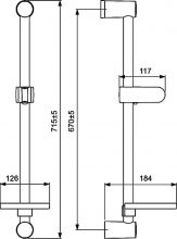 Душевая штанга Vidima Fresh 72 см (BA219AA)