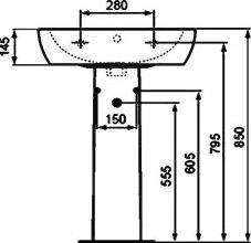 Подвесная раковина Ideal Standard Tempo (T056401)