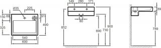Подвесная раковина Jacob Delafon Terrace (EXE9112-00)