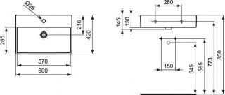 Подвесная раковина Ideal Standard Strada (K077801)