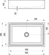 Накладная раковина Ravak FORMY 60 см (XJL01260000)