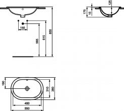 Встраиваемая раковина Ideal Standard Connect 55 см (E504801)