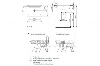 Встраиваемая раковина Ideal Standard Strada (K077901)