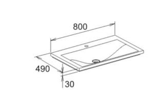 Мебельная раковина Keuco Royal reflex 80 см (34061318001)