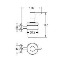 Дозатор для жидкого мыла Grohe Essentials Cube New (40756001)