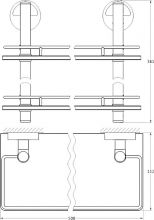 Полка для ванной Fbs Luxia (LUX 064)