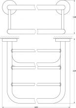 Полка для ванной Ellux Elegance (ELE 030)