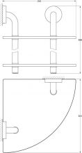 Полка для ванной Ellux Elegance (ELE 052)