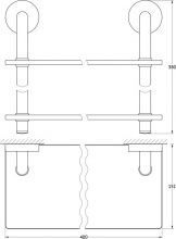 Полка для ванной Ellux Elegance (ELE 035)