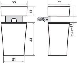 Полка для ванной De Aqua Токката (TOK 502 050)