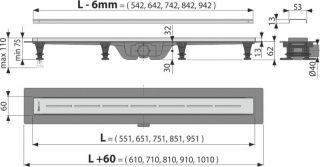 Душевой лоток AlcaPlast  81 см (APZ18-750M)