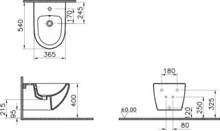 Биде подвесное Vitra Sento (4338B003-1046)