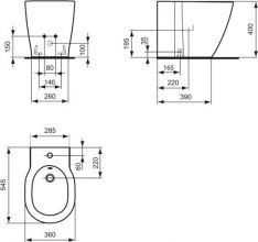 Биде напольное Ideal Standard Connect (E799501)