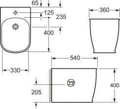 Биде напольное Belbagno Prado (BB10150B)