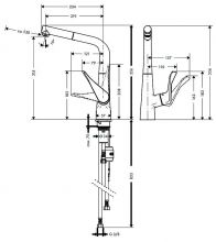 Элитный смеситель Hansgrohe Metris нержавеющая сталь (14821800)