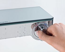 Элитный смеситель Hansgrohe Ecostat Select белый, хром (13151400)
