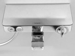 Элитный смеситель Hansgrohe Ecostat Select белый, хром (13151400)