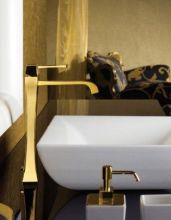 Золотой элитный смеситель Gessi Mimi золото (11990.08)