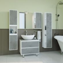 Полупенал MIXLINE АВРОРА-30 с открытым ящиком универсальный Cерый камень 300*900*250 (535203)