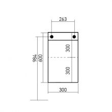 Полупенал MIXLINE АВРОРА-30 универсальный H-600  Матрикс 300*600*250 (535123)
