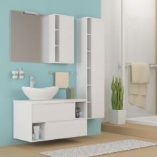 Столешница MIXLINE АВРОРА-90  под умыв Kirovit Гамма-56 Белая 910*32*470 (533842)