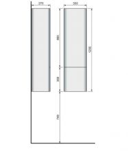 Пенал RAVAL Pure 120 белый подвесной универсальный (Pur.04.120/P/W)