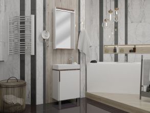 Зеркало Aquaton Бэлла белый, джарра (1A221702BBAZ0)