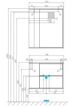 Зеркальный шкаф Aquaton Бостон 75 дуб эврика (1A240302BN010)