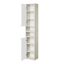 Шкаф - колонна Aquaton Флай 1-створчатый белый, дуб крафт L (1A237903FAX1L)