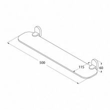 Полка IDDIS Mirro Plus прозрачное стекло латунь (MRPSBG0i44)