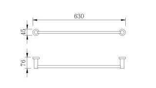 Полотенцедержатель 60 см. RUSH Victoria (VI71531)