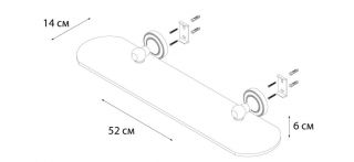 Полка FIXSEN Antik стеклянная (FX-61103)