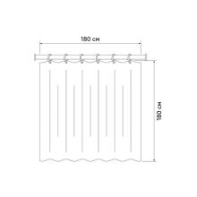Штора для ванной комнаты 180*180 IDDIS Basic (B56P118i11)