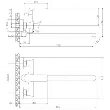 Смеситель для ванны Rossinka RS35 (RS35-32PC)