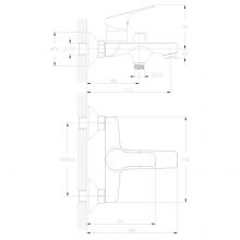 Смеситель для ванны Rossinka RS29 (RS29-31)