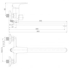 Смеситель для ванны Rossinka RS31 (RS31-32)