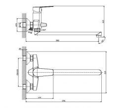 Смеситель для ванны Rossinka S (S35-33)