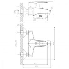 Смеситель для ванны Rossinka T (T40-31)